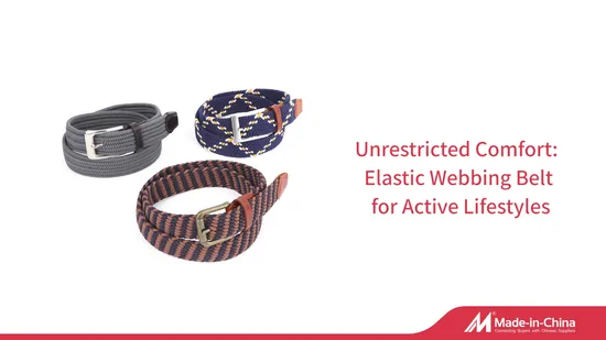 High Quality Pin Buckle Stretch Belts Woven Elastic Belts for Men (35-22001)