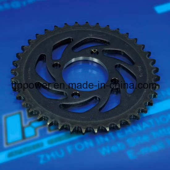 Kit de roda dentada de corrente de peças de motocicleta em aço inoxidável 1045 Cg/Titan/Tmx/Italika